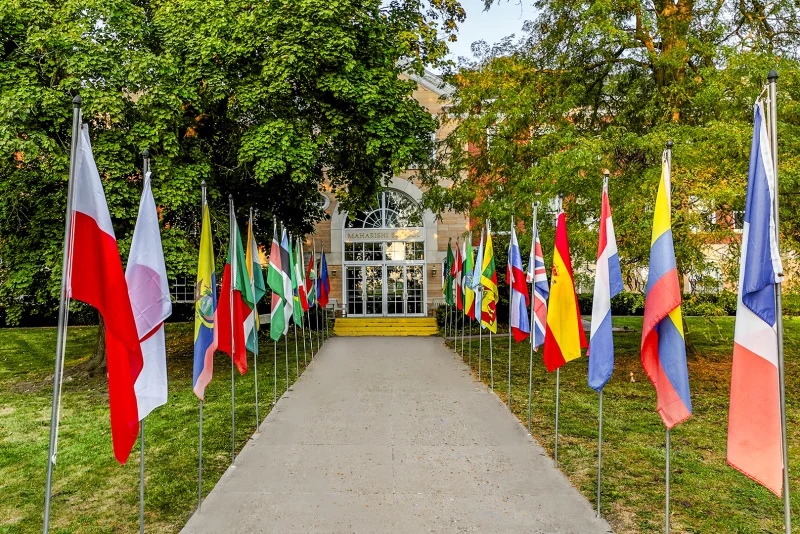 Maharishi School students representing a diverse community