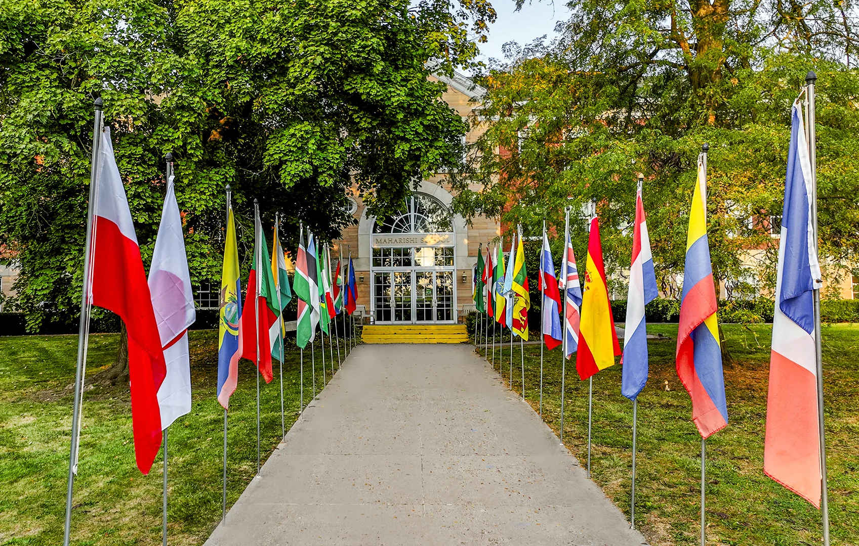 Maharishi School students representing a diverse community
