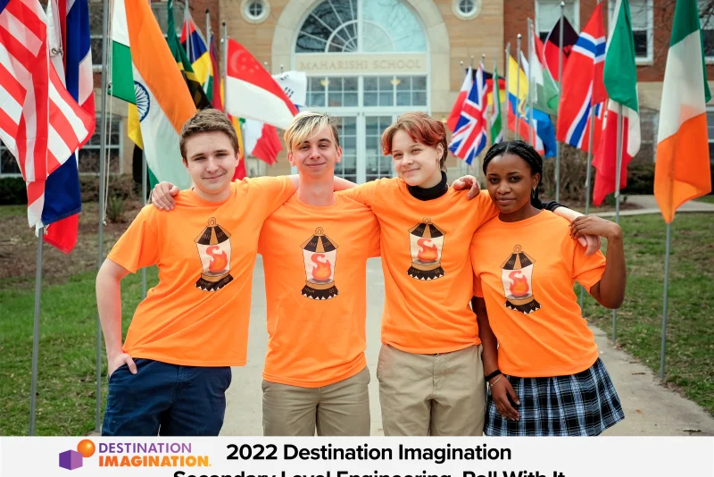 A Destination Imagination team with their project