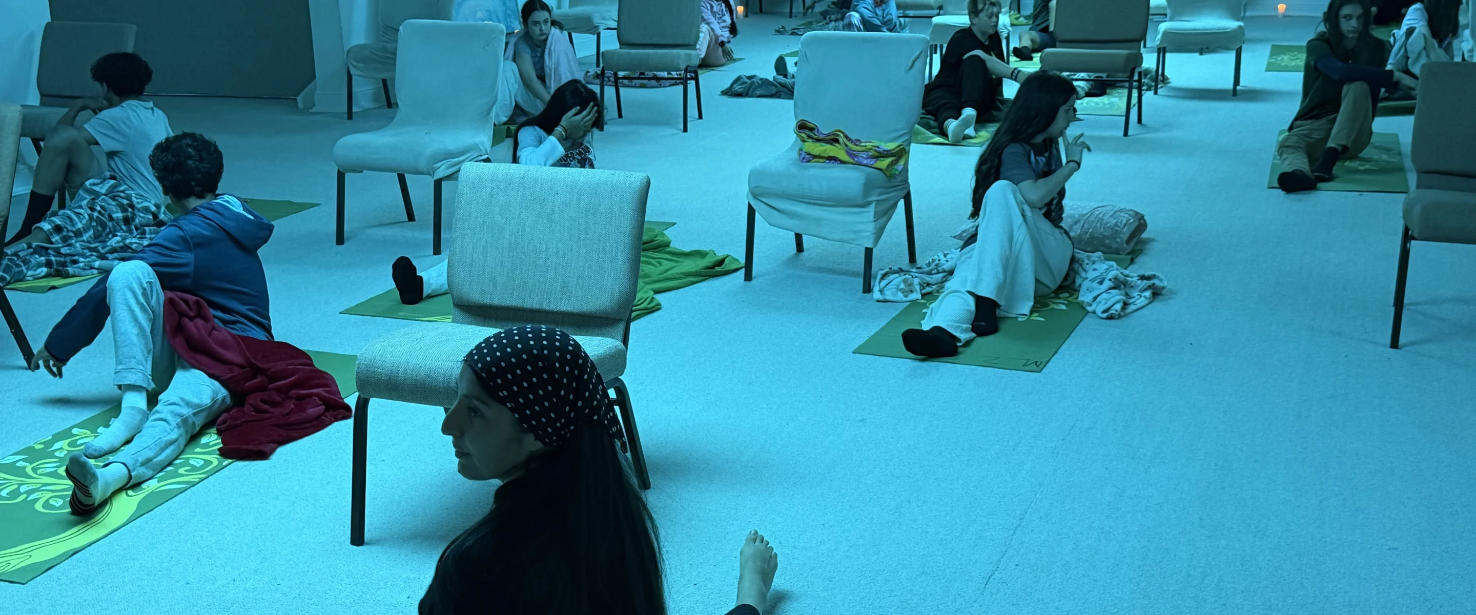 A student wellness activity at Maharishi School