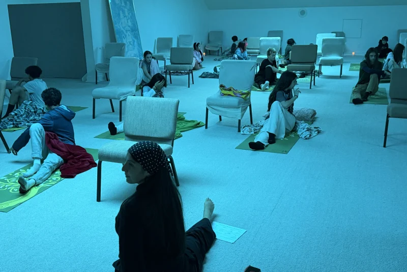 A student wellness activity at Maharishi School