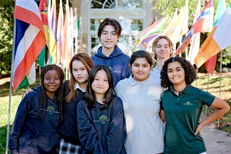 Students celebrating international cultures together