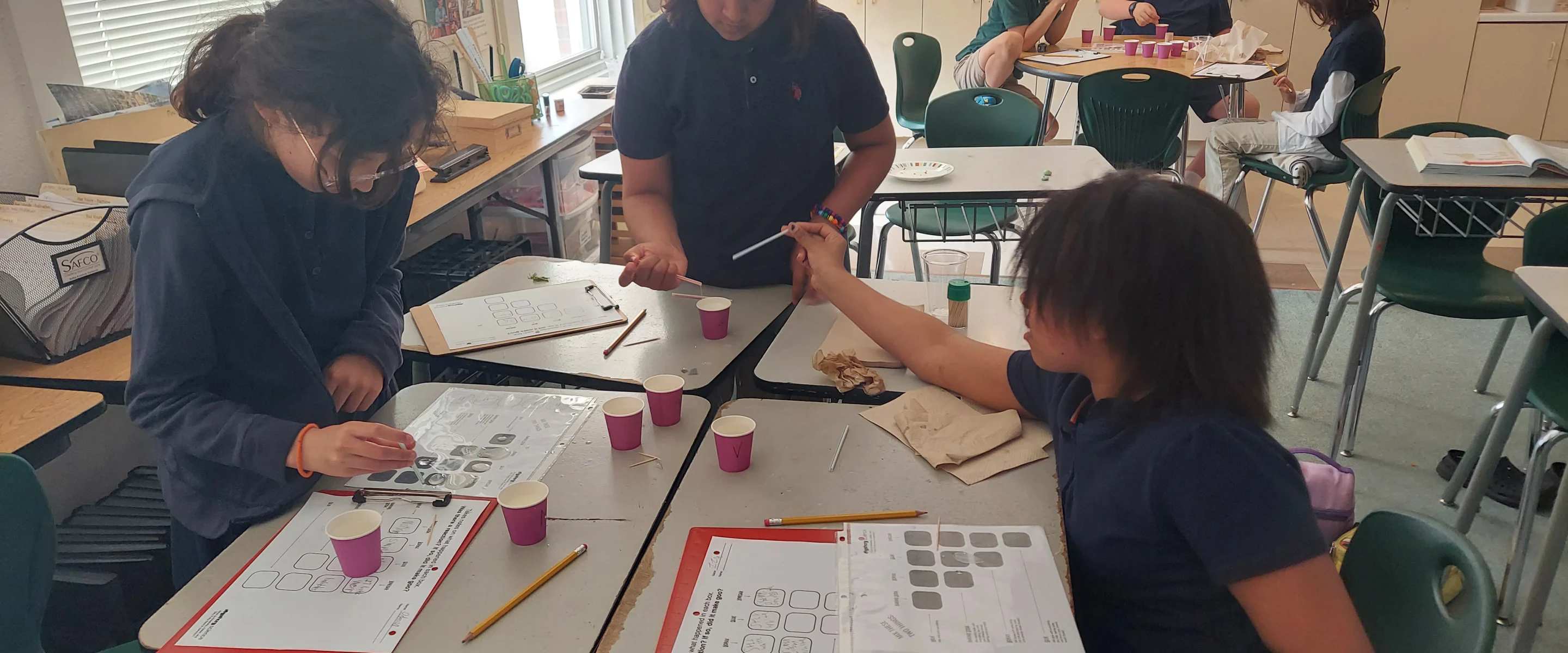 Students working on a hands-on project
