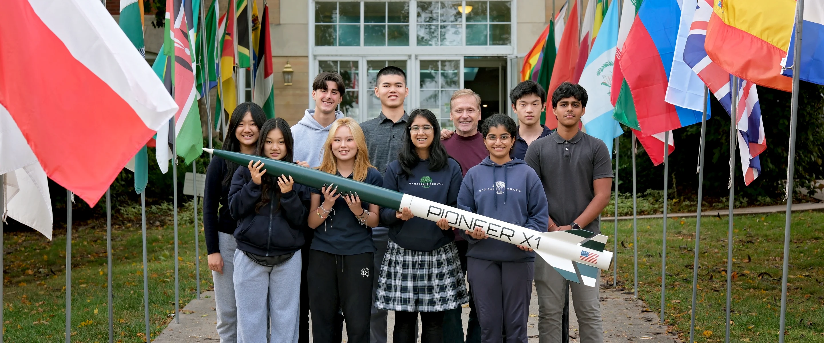 The Maharishi School rocketry team