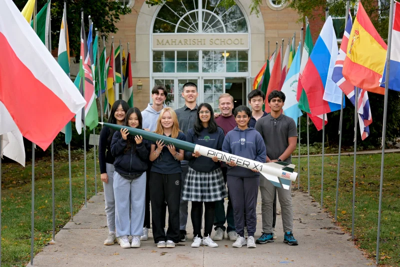The Maharishi School rocketry team