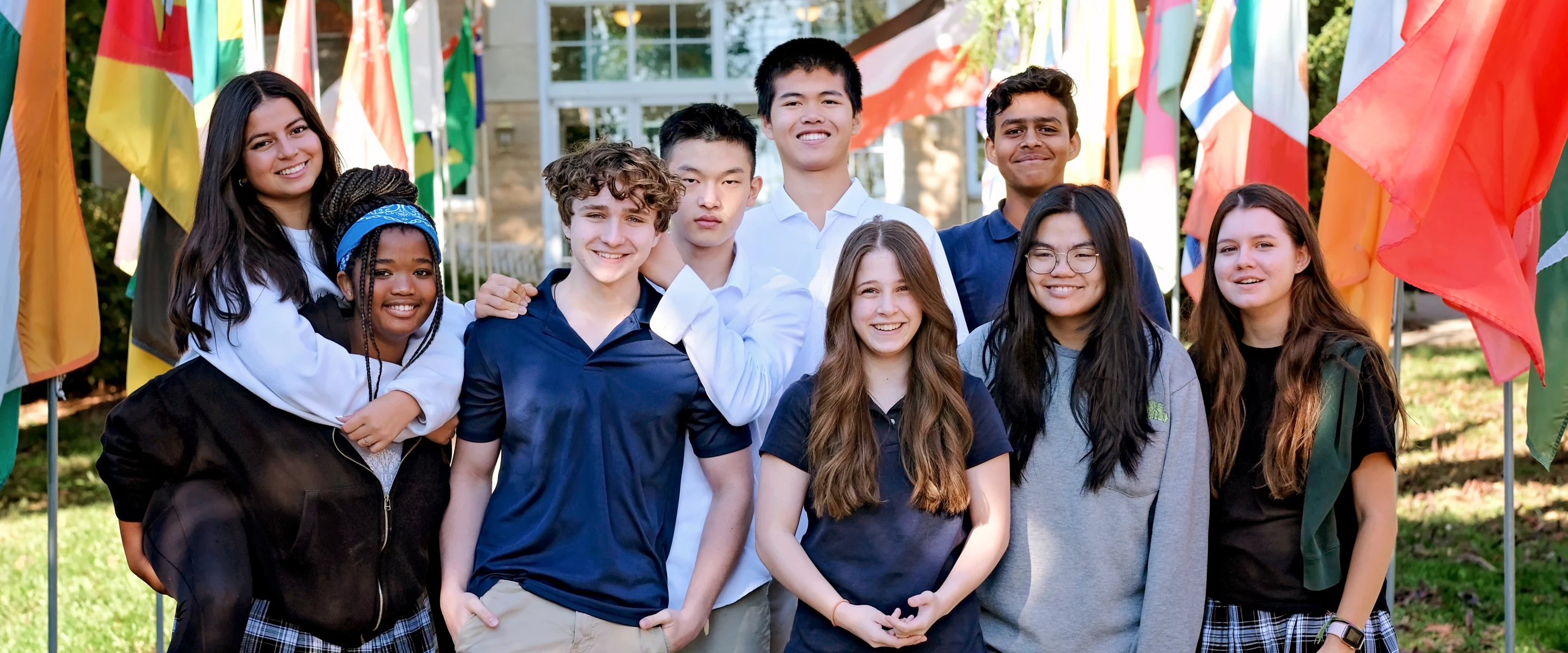 Boarding students together on campus