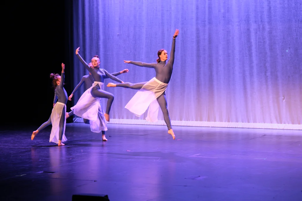High school dancers performing