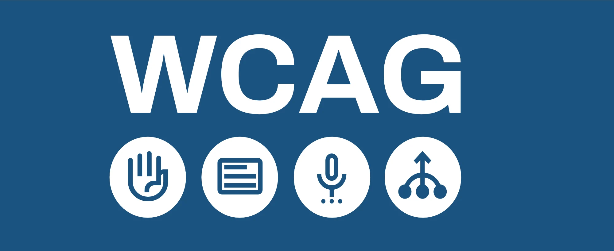 Icons representing accessibility: touch, text, voice, and multiple pathways — WCAG compliance at Maharishi School