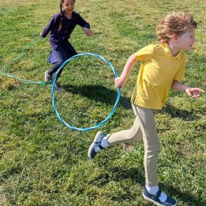 Fall fair hoola hoop play